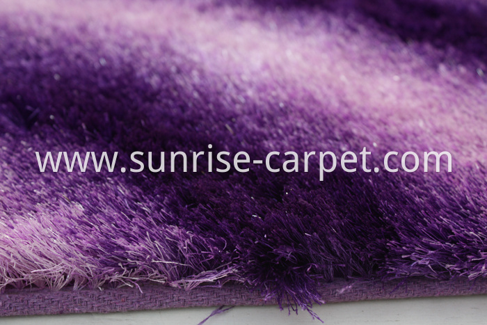 Thin Polyester Shaggy Rug Shades Design